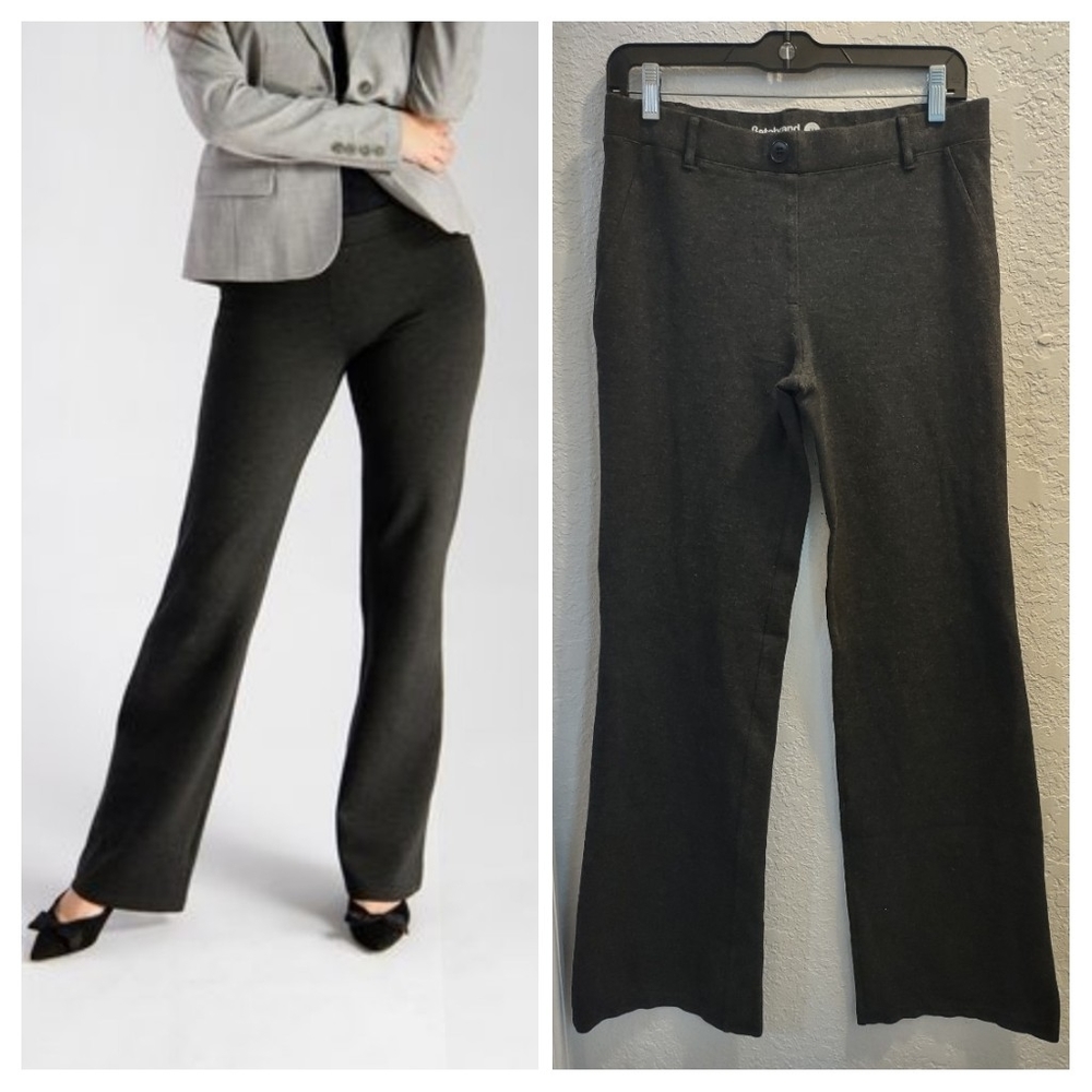 Betabrand boot-cut leg dress pant yoga pants Gray size medium NWOT